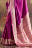 Purple Eri Silk Zari Woven Saree