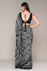 Black & White Color Crepe Printed Saree