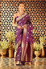 Purple Banarasi Katan Silk Saree