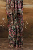 Brown Shimmer Floral Printed Saree with Swarovski Work on Border