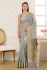 Grey Metalic Tissue Zari Woven Saree