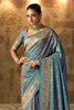 Blue Minakari Woven Silk Saree