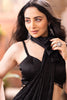 Black Satin Silk Swaroski Work Saree