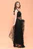 Black Color Net Cut-Dana Work Saree