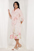 Light Peach Color Cotton Floral Printed Peonies Dress