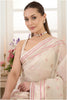 Cream Zari & Resham Woven Tissue Silk Saree