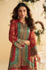 Rust & Teal Printed Crepe Kurta Set With Palazzo