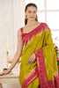 Sage Green Woven Chanderi Silk Saree