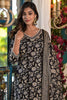 Black Color Cotton Printed Suit