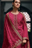 Fuchsia Pink Color Embroidered Organza Unstitched Suit Material