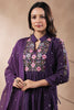 Purple Color Chanderi Neck Embordered Suit