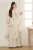 Cream Kota Cotton ChikanKari Unstitched Suit Material
