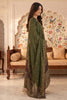 Green Crepe Silk Printed and Pitta Handwork Suit