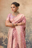 Dusty Pink Woven Katan Silk Banarasi Saree