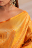 Yellow Silk Zari Floral Zaal Woven Saree