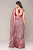 Cream & Rust Color Cotton Silk Printed Saree
