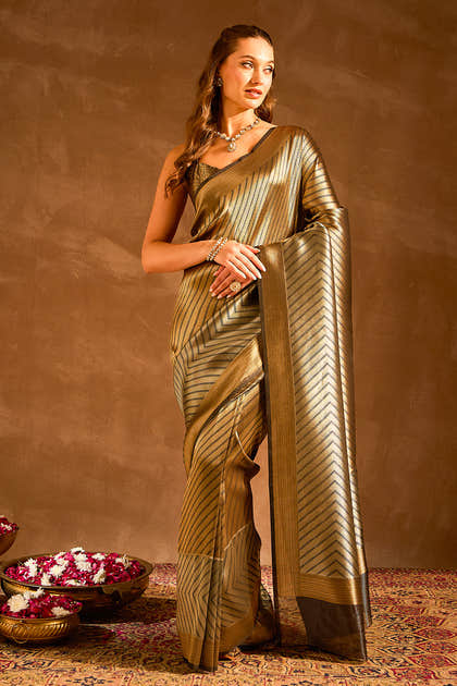 Black Banarasi Silk Zari Woven Saree