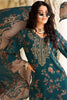 Teal Spun Floral Printed Unstitched Suit Fabric