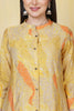 Yellow Cotton Printed Long Kurta Set