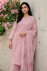 Mauve Cotton Floral Resham Embroidered and Printed Unstitched Suit Material