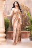 Beige Crepe Silk Floral Printed Saree
