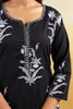 Black Color Floral Printed Long Kurta Set