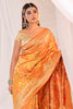 Mustard Resham & Zari Floral Woven Silk Saree