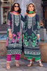 Midnight Indigo & Seagreen Color Spun Printed Unstitched Suit Fabric