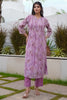 Lavender Floral Printed Muslin Kurta Set