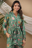 Green Colour Cotton Printed Co-Ord Set