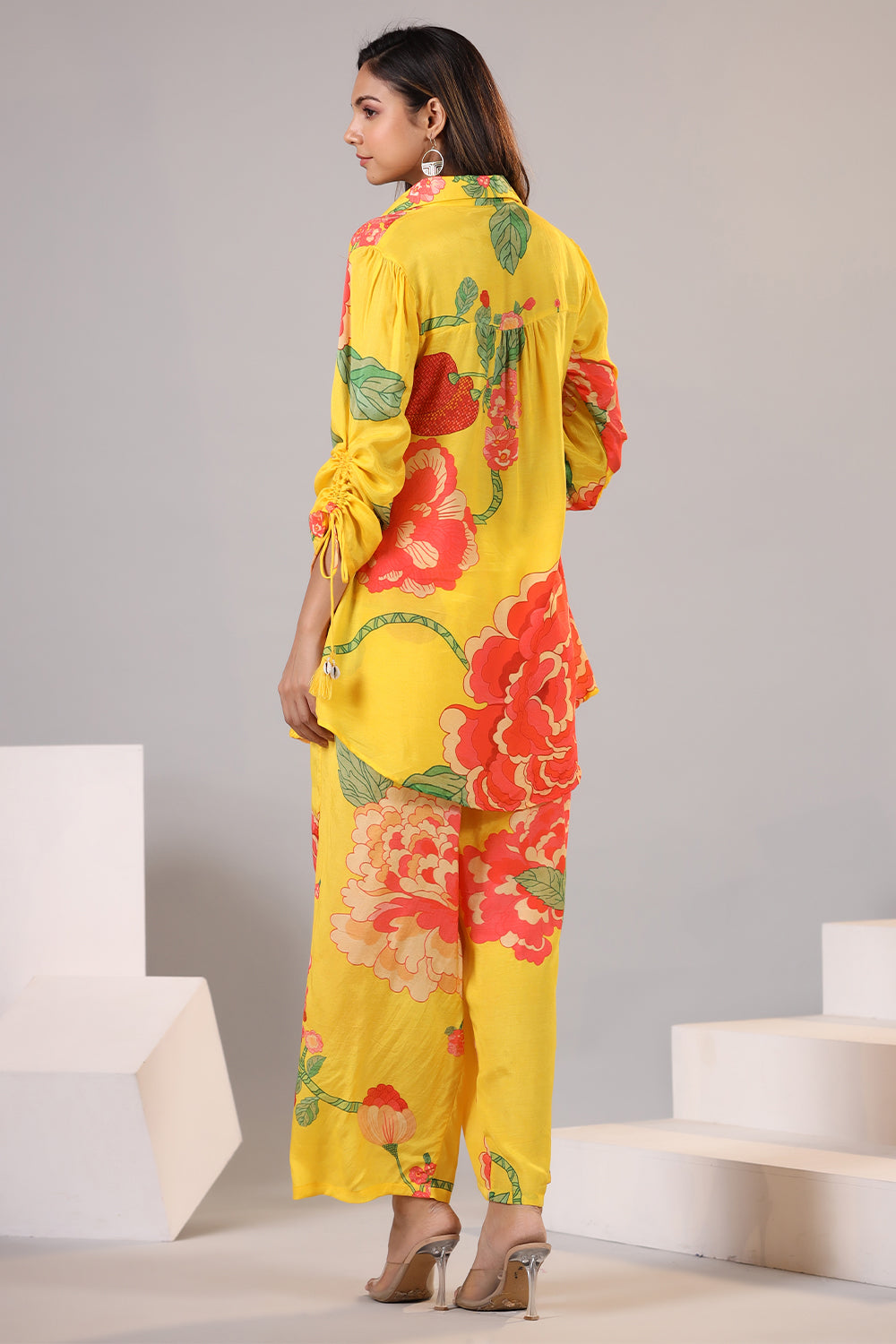 Yellow Color Muslin Printed Co-Ord Set