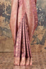 Dusty Pink Woven Katan Silk Banarasi Saree