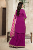 Velvet Crepe Silk Embroidered Suit With Palazzo