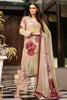 Beige Color Printed Crepe Silk Unstitched Suit Material