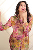 Peach Color Viscose Silk Floral Printed Co-Ord Dress