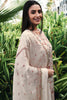 Cream Color Floral Printed Unstitched Suit Material