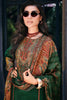Bottle Green Silk Woven And Printed Unstitched Suit Material