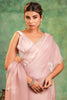 Dusty Pink Colour  Crush Tissue Saree