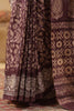 Brown Tussar Silk Printed Saree