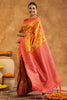 Mustard Colour Resham Woven Saree