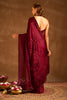 Dark Scarlet Swarovski Work Satin Saree