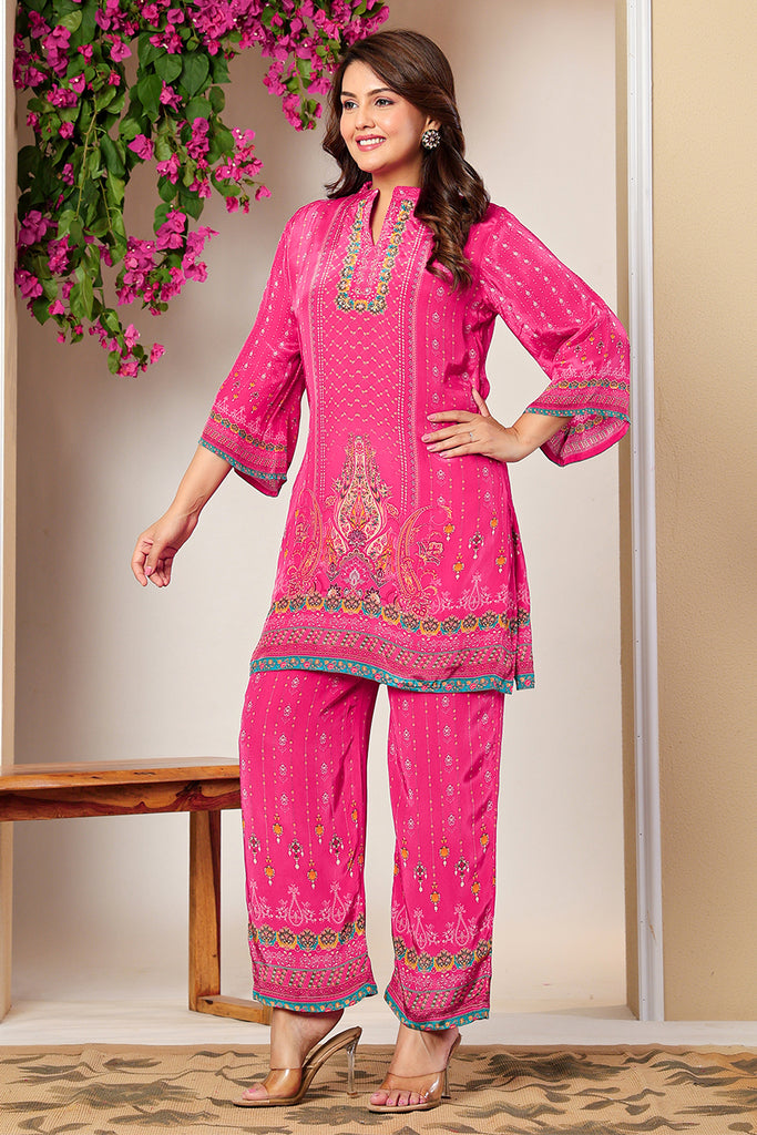 Rani Color Crepe Printed Co-Ord Dress