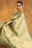 Sage Green Woven Silk Saree