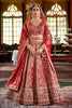 Red luxurious Silk Embroidered Semi-Stitched Bridle Lehenga