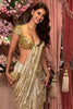 Fawn Color Sequins Embroidered Georgette Saree