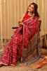 Magenta Pink Pure Gharchola Gajji Silk Printed And Embroidered Saree
