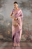 Lavender Katan Silk Banarasi Woven Saree
