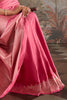 Dusty Pink Zari Woven Satin Silk Saree