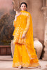 Yellow Pure Silk Floral Embroidered Suits With Embroidered Pallazo