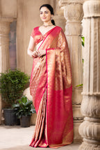 Rani Maheshwari Silk Soft Brocade Woven Saree